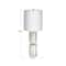 Hello Honey® 2ft. Stacked Glass Base Table Lamp with White Cotton Drum Shade